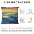 thumbnail image 5 of Pratyus Mountain Range Sunset Clouds Pillow Cases with Zipper Home Decor for Living Room Bedroom Bed Cushion Outdoor Aesthetic Decorative 1PC 18x18in, 5 of 5