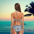 thumbnail image 4 of Dreamtimes Women's Sexy Swimwear Retro Hungarian Stylized Pattern 2 Pcs Push-up Halter Top Swimsuit/Bathing/Bikini Set, Large, 4 of 6