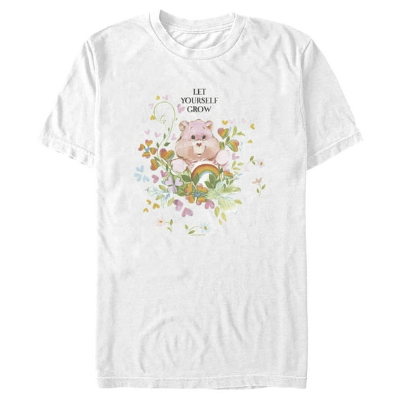 Men's Care Bears Let Yourself Grow  Graphic Tee White Medium