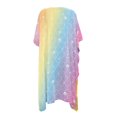 thumbnail image 2 of HELLHERO High Quality Fabrics Beach Cardigan for Summer Long Free Size Swimwear Coverup Rainbow Mermaid, 2 of 6