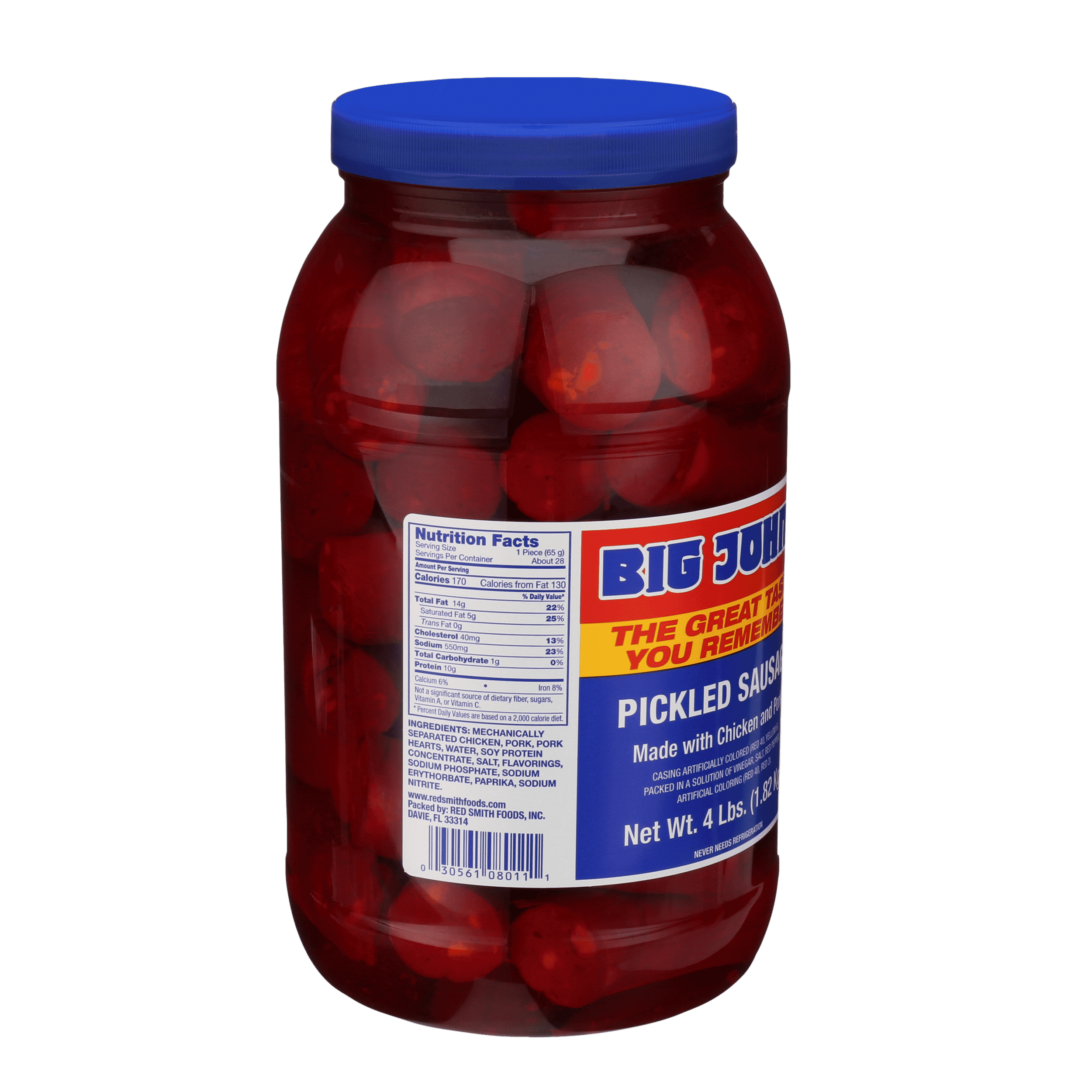 (2 pack) Big John's Ready to Eat Pickled Sausage 4lb Jar