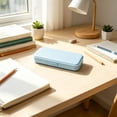 thumbnail image 6 of KKOUHVY Pencil Case, Large Capacity Hard Plastic Pencil Storage Box, Solid Color Pencils Box for Pens Crayons Office Studying Supplies, Blue, 6 of 7