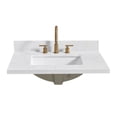 thumbnail image 2 of Jaen 31"W x 22"D Composite Stone Vanity Top in Grain White with Ceramic Sink, 2 of 12