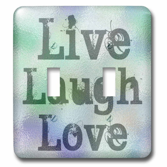 3dRose, Stained Glass Live, Laugh, Love- Inspirational Words- Motivational, double toggle switch
