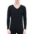 thumbnail image 3 of Gyexs Thermal Underwear for Men - Long Johns for Men Thermal Shirt, Lined Long Sleeve Shirts Loungewear Sets, Black, Size XL, 3 of 7