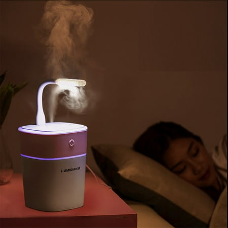 

Cntydi humidifiers Four In One Mini Humidifier 2000mAh Personal Desktop Humidifier Night Light Humidifier 320ml Cool Mist Mode Super Quiet Suitable For Office Desktop Car Gifts