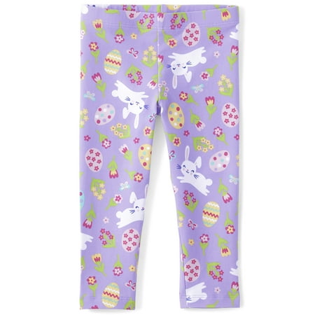 The Children's Place Toddler Girls Easter Full Length Leggings, Sizes 2T-5T