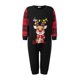 thumbnail image 3 of Conjunto de pijamas familiares a juego: camisetas de manga larga con estampado de renos navideños y pantalones a cuadros (2 piezas). Pijama familiar., 3 of 10