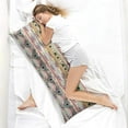 thumbnail image 4 of Aesthetic Vintage Body Pillow Cover 20x54 - Boho Chic Long Pillow Case with Zipper - Artistic & Ethnic Patterns - Breathable Maternity Pillowcase, 4 of 7