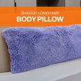 thumbnail image 5 of Cheer Collection Shaggy Hair Long Body Pillow, 5 of 8