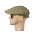thumbnail image 5 of DLAPL Men's Cotton Flat Cap Summer Newsboy Beret Ivy Gatsby Cabbie Driving Hat (Solid Army Green), 5 of 5