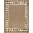 thumbnail image 3 of 4x6 Water Resistant, Indoor Outdoor Rugs for Patios, Front Door Entry, Entryway, Deck, Porch, Balcony | Outside Area Rug for Patio | Brown, Greek Key | Size: 4' x 5'3'', 3 of 8