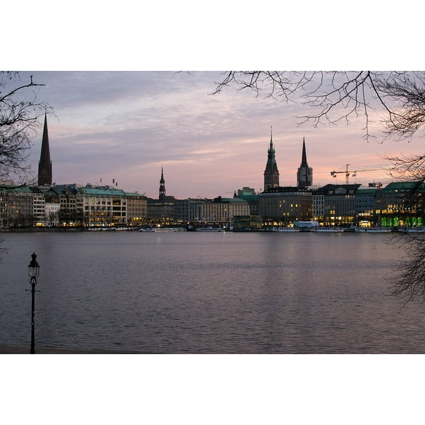 Peel N Stick Poster Of Abendstimmung Hamburg Alster Jungfernstieg Poster 24x16 Adhesive Sticker Poster Print Walmart Com Walmart Com