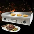 thumbnail image 2 of FETCOI 4400W Commercial Electric Counter-top Griddle with Thermostatic Controls Adjustable Temperature 50°C to 300°C 110V / 60Hz, 2 of 8