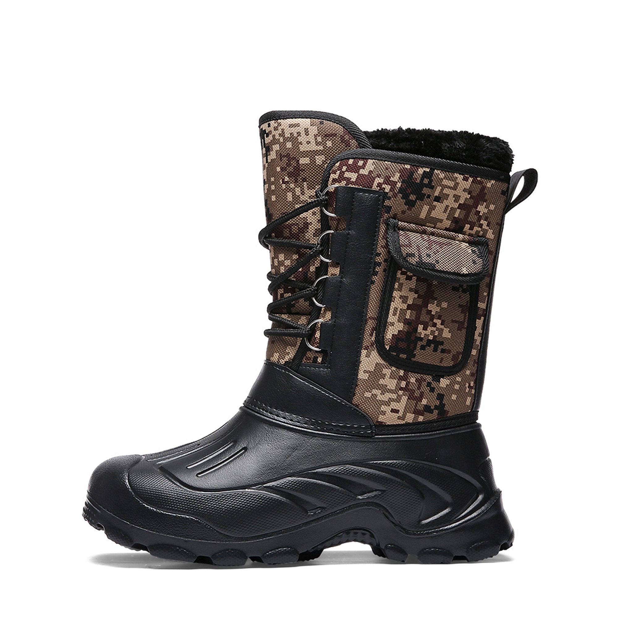 Tanleewa Snow Boots for Men Winetr Warm Waterproof Hiking Shoes 8 Adult Male