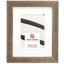 Craig Frames Patina 125, 16x16 inch Silver and Black Picture Frame Matted for a 12x12 Photo