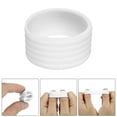 thumbnail image 4 of 8 Pack Badminton Racket Racquet Handle Grip Fix Ring Grip Band Rubber Ring, White, 4 of 6