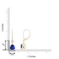 thumbnail image 2 of ANGARA Natural V Prong-Set Trillion 2.4 ct Tanzanite Drop Earrings in 14K Yellow Gold for Women (Size-7mm) | December Birthstone, Anniversary, Jewelry Gift for Women | Natural Tanzanite Earrings, 2 of 7