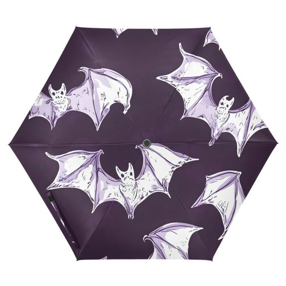 ALAZA Bats UPF 50 Compact Folding Umbrella for Rain Travel Umbrella Packable