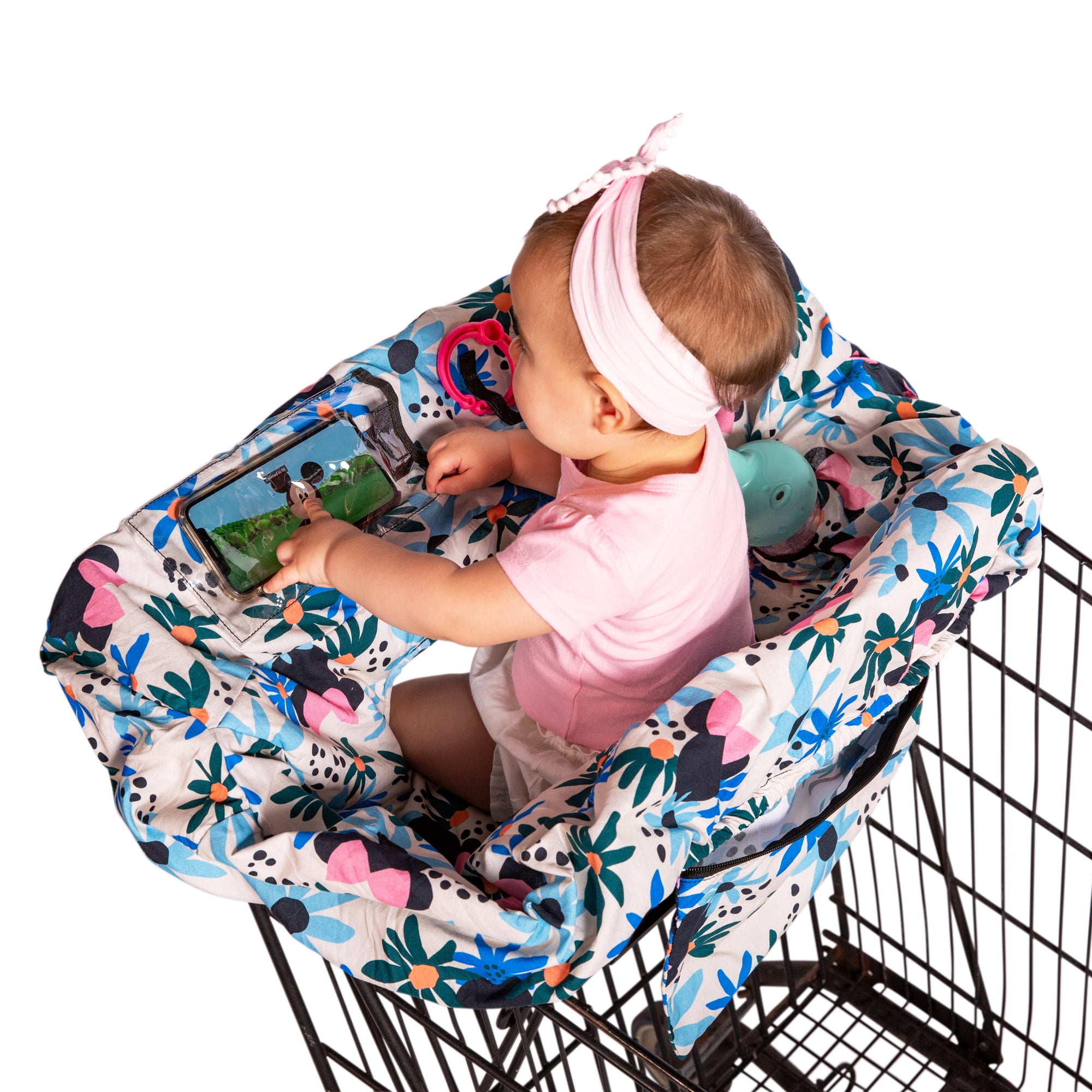 Disney Baby by J.L. Childress Shopping Cart & High Chair Cover - For Grocery Carts & Restaurants - Minnie Mouse Floral