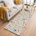 thumbnail image 3 of Runner Rug 2 x 6 Ft, Pink Spring Floral Washable Non-Slip Floor Mat for Kitchen Hallway/Entryway, Elegant Pastoral Flowers Butterflies Rustic Long Kitchen Runner Area Rugs for Living Room, 3 of 7
