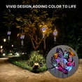 thumbnail image 4 of GEVSYUE Solar Butterfly Wind Chimes, Color-Changing LED Solar Wind Chimes with Metal Tubes, Waterproof Outdoor Hanging Lights for Garden, Patio, Yard, and Decor, 4 of 7
