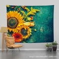 thumbnail image 1 of Papel pintado de estilo nórdico digno de Instagram para dormitorios, con diseños de girasoles, hecho de terciopelo grueso, 100x70cm., 1 of 3