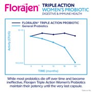 Florajen Triple Action Women's Probiotic, Adult Immune Support & Digestive Supplement, 30 Count