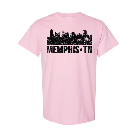 Inktastic Memphis City Skyline with Grunge T-Shirt