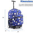 thumbnail image 3 of J World Boys and Girls Sunrise 18" Rolling Backpack For School and Travel, Puffy Star, 3 of 7
