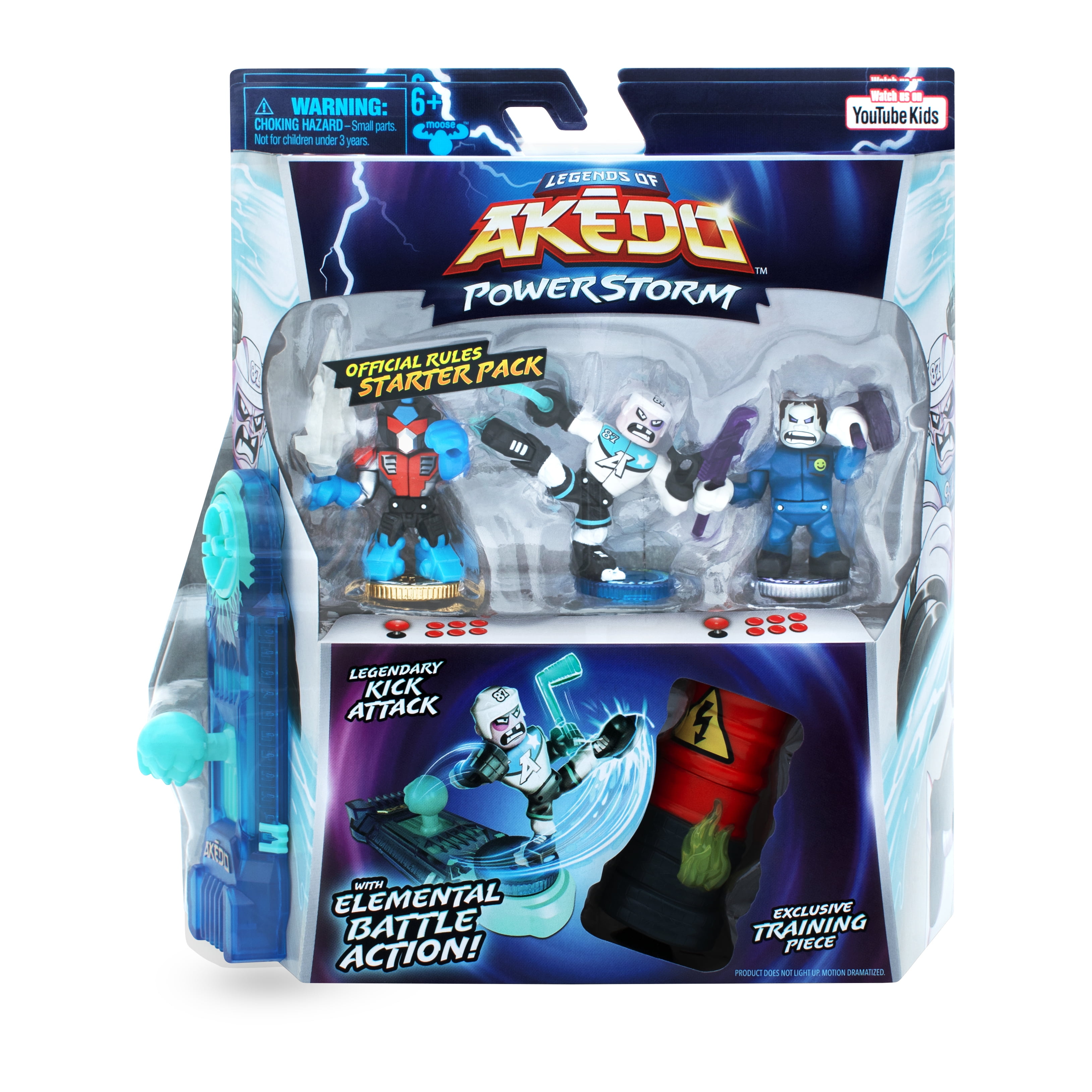 Akedo Power Storm Starter Pack Legendary Kick Attack. 3 Mini Battling Warriors with Training Practice Piece and Exclusive Joystick Controller, Boys, Akedo Power Storm Starter Pack Legendary Kick Attack. 3 Mini Battling Warriors with Training Practice Piece and Exclusive Joystick Controller, Boys,