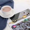thumbnail image 4 of SHAGUOZHOU Small Dining Set round Table Plate Mat Set round Coffee Table Mat Music Spoons Are Suitable For Music Enthusiasts As Gifts. Coffee Spoon Sets Are Suitable For Coffee Lovers As Birthday, 4 of 7