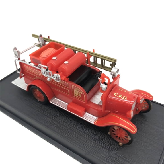 JIAHAOO For Static Display Collectibles Fire Truck Model 1/72 Scale USA 1926 Model T Alloy ABS Home Decoration Vintage