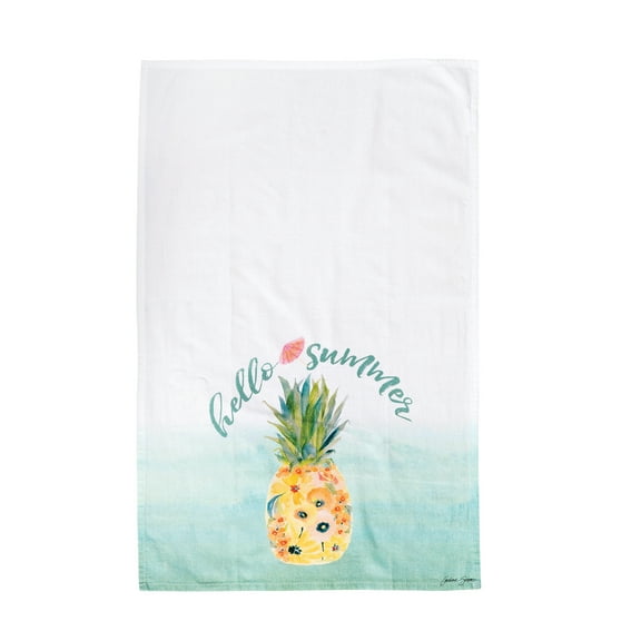 Hello Summer Printed Flour Sack Kitchen Towel Dishtowel