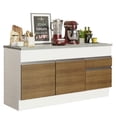thumbnail image 1 of Mueble De Cocina 2 Puertas 3 Cajones 150cm Glamy Madesa - Blanco/Marrón, 1 of 5