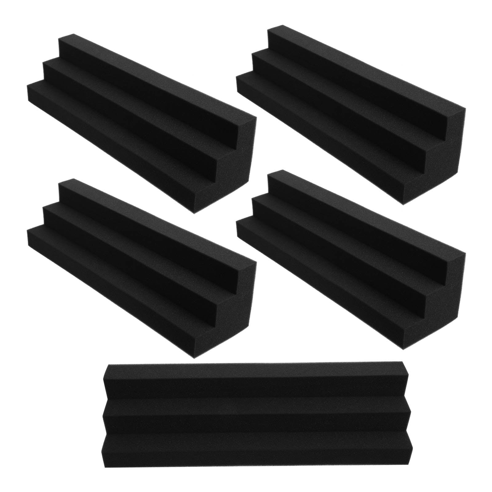 Pavo 5pcs Corner Trapezoidal Acoustic Foams Bass Trap Sound Absorbing Foams Panel