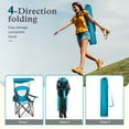 thumbnail image 2 of Sophia & William Foldable Canopy Chair Portable Camping Lounge Chair Outdoor Sunshade Canopy Chair with Cup Holder, Enamel Blue, 2 of 9