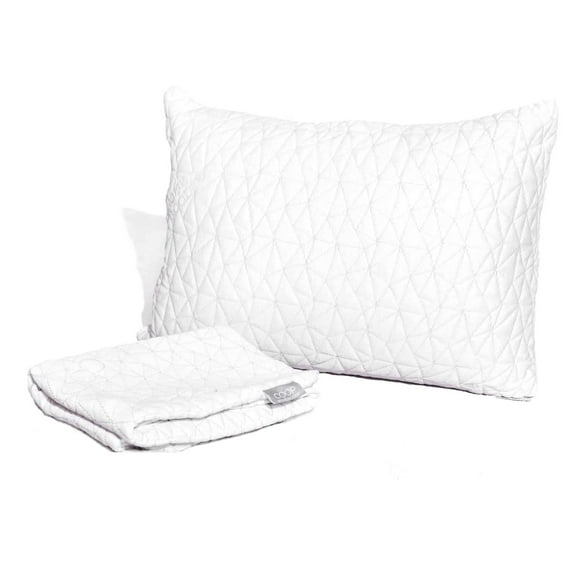 Coop Home Goods - Pillow Case for Memory Foam Pillows - Breathable Pillowcase with Zipper, Ultra Soft Fabric Pillow Covers from Viscose Rayon and Polyester Blend - White Pillow Cases King Size