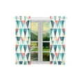 thumbnail image 2 of Mkhert Geometry Blackout Window Curtain Kitchen Curtain 26X39 Inch, 2 Panels, 2 of 3