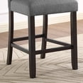 thumbnail image 5 of Leviton Solid Wood Tufted Asons Counter Height Dining Chair in Gray, Set of 2, 5 of 7