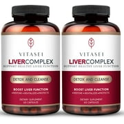 Vitasei Liver Cleanse Detox & Repair, Liver Complex W/Milk Thistle Extract, Garcinia, Curcumin C3, Bioperine, Support Herbal Dietary Supplement, Detox Formula for Women & Men, 60 Capsules (Pack of 2)