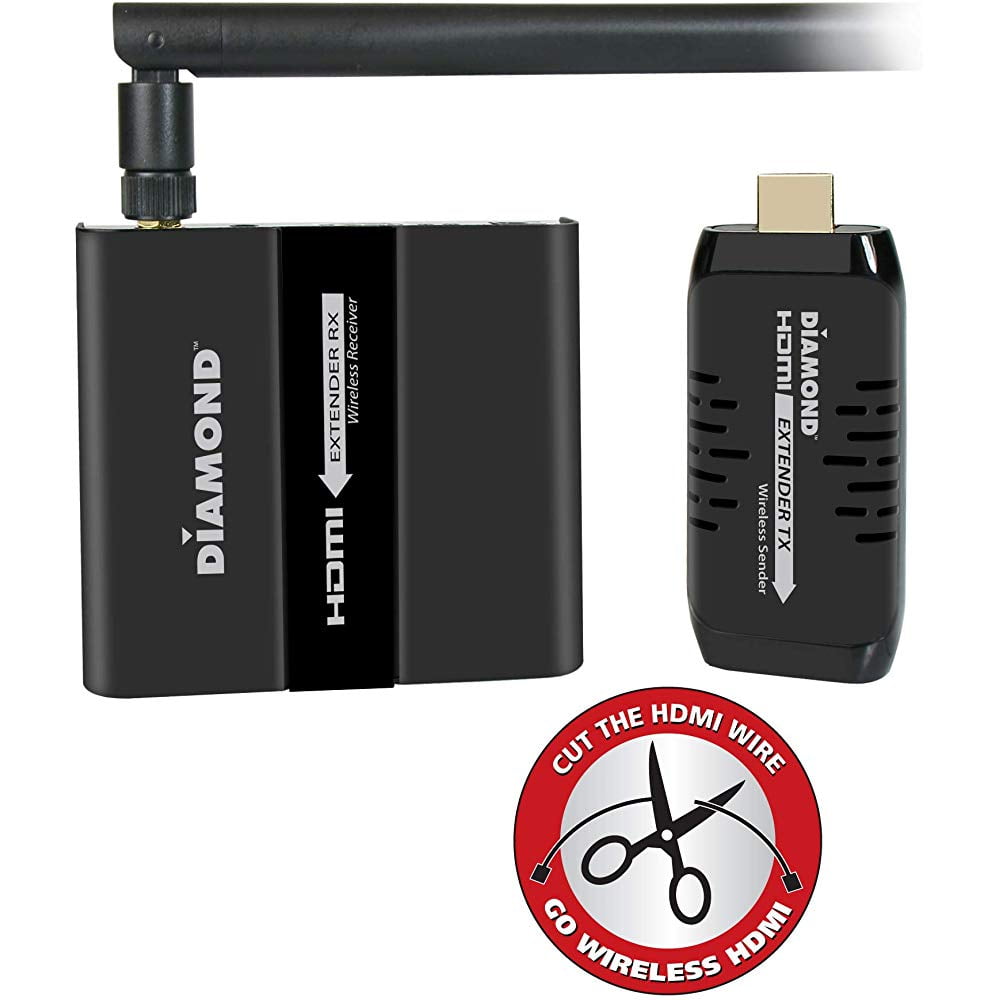 Diamond Wireless HDMI Extender Kit, TV Transmitter & Receiver for HD 1080p, Stream Video Content