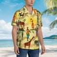 thumbnail image 3 of Pofeuu Ethnic African Print Hawaiian Shirt for Men Sleeves Casual Button Down Summer Beach Dress Shirts T-Shirts,3X-Large, 3 of 7