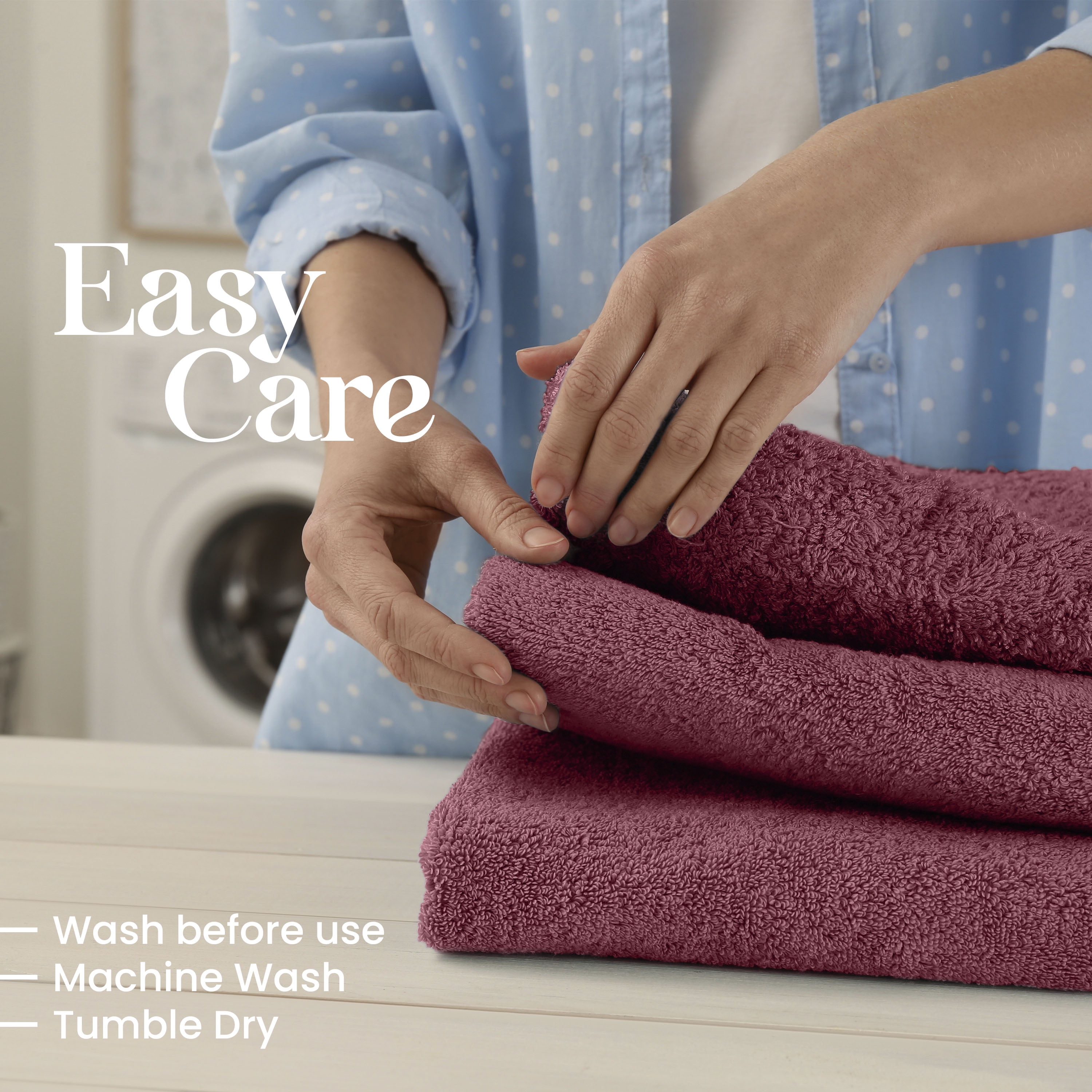 Utica 6-Piece Towel Set | 100% Cotton Soft & Absorbent Everyday Towels | Red