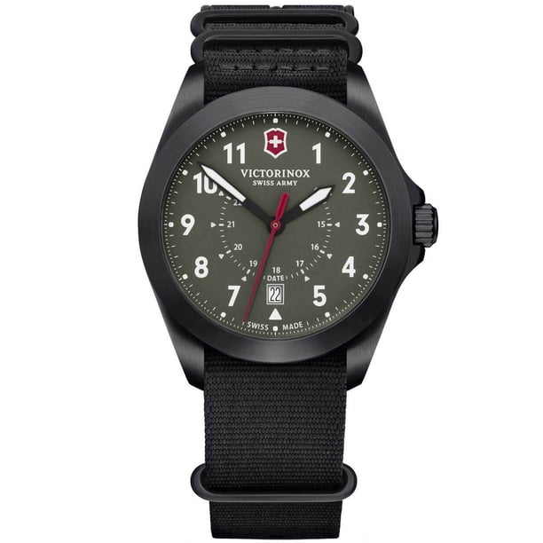 cham Victorinox, Swiss Army watch, 241972, Heritage Black Strap