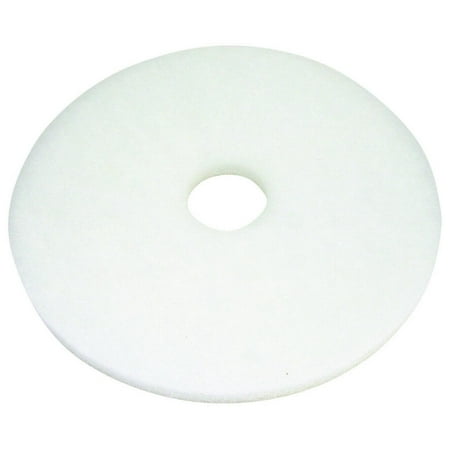 Americo® Polishing Pads, 17" Diameter, White, 5/Carton 401217
