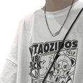 thumbnail image 4 of Hombres Casual Camisetas de Manga Corta Moda Suelta Figuras de Dibujos Animados Imprimir Hombres Manga Corta Tops de Verano para Viajes Diarios, 4 of 8