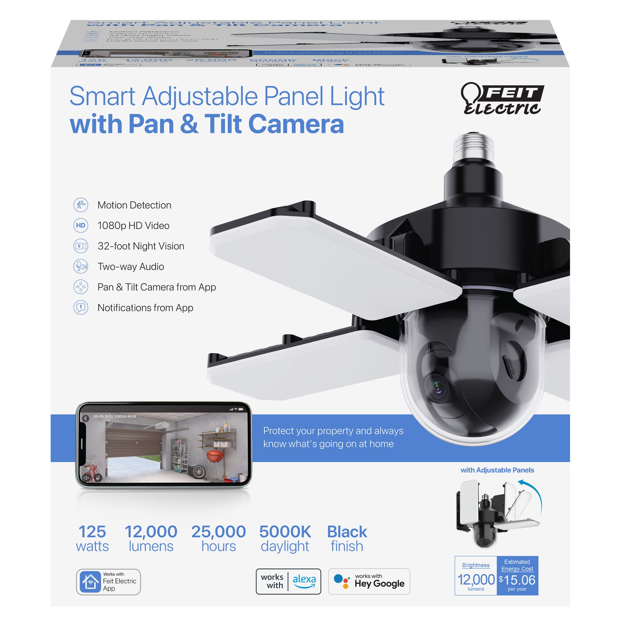 Feit Smart Battery Powered Indoor and Outdoor Wi-Fi Security Camera