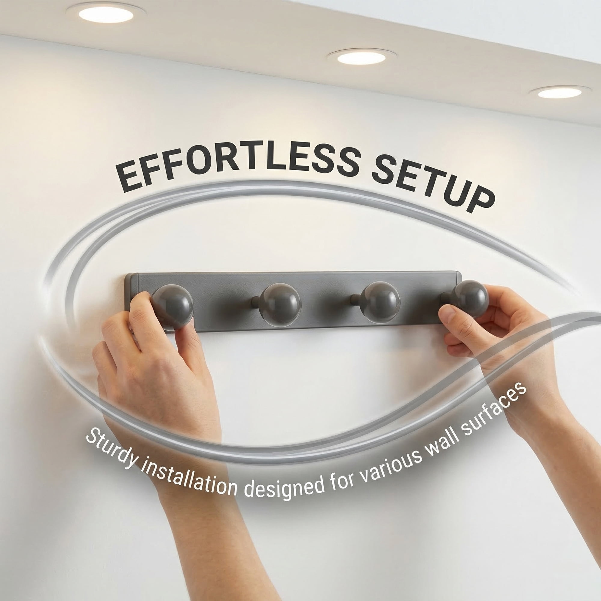 Unique Bargains Coat Rack Wall Mount Aluminum Wood Hook for Entryway Gray 12.6"x1.6"