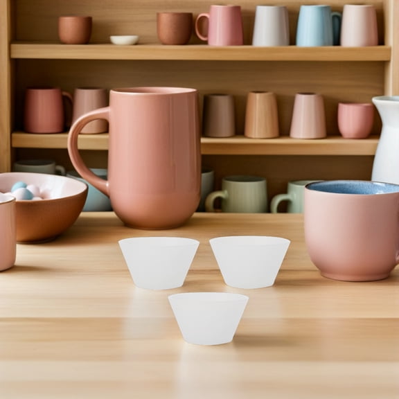 OFFIGAM 20 Pcs Epoxy Resin Mixing Cups and Silicone Bowls for Craft Projects, White, and Reusable